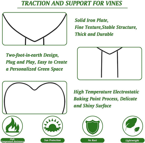 Black Iron Garden Trellis for Climbing Plants Trellis freeshipping - Ecofynd