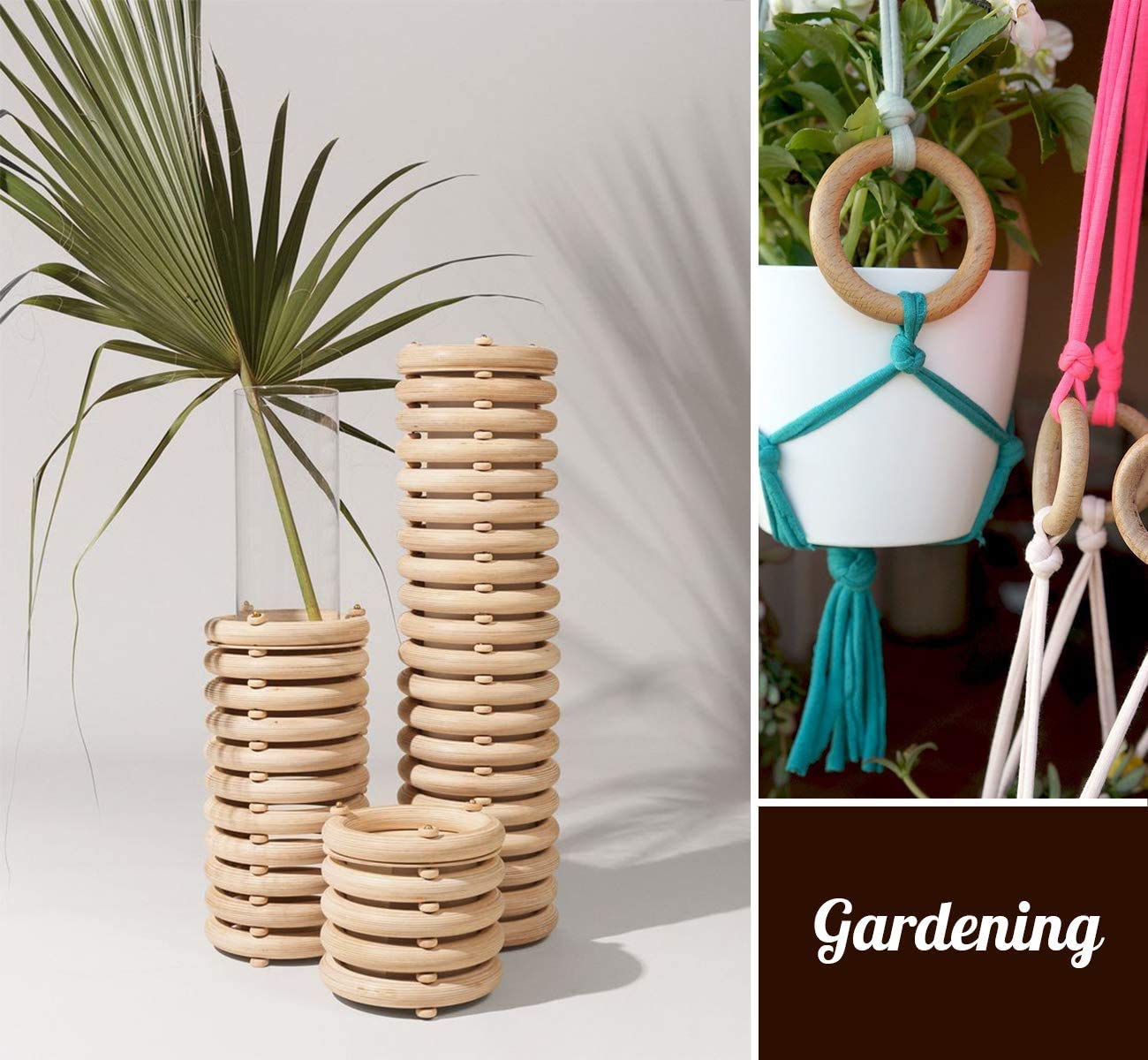 Wooden Macrame Rings 2 Inches 2 Pack | Hobbycraft