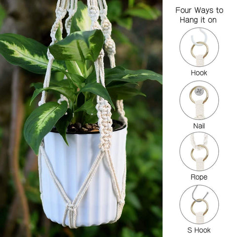 Ecofynd Macrame Cotton Plant Hanger Macrame Plant Hanger freeshipping - Ecofynd