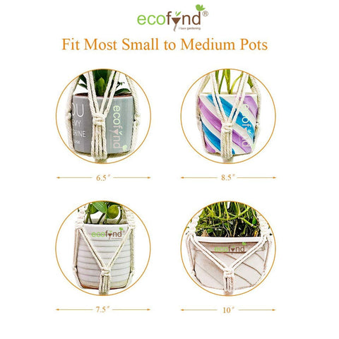 Ecofynd Macrame Cotton Rope Flower Pot Plant Hanger Holder with Pot Macrame Plant Hanger freeshipping - Ecofynd