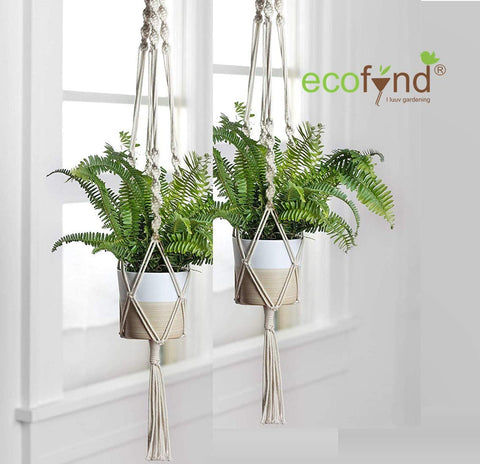 Macrame Cotton Plant Hanger Macrame Plant Hanger freeshipping - Ecofynd