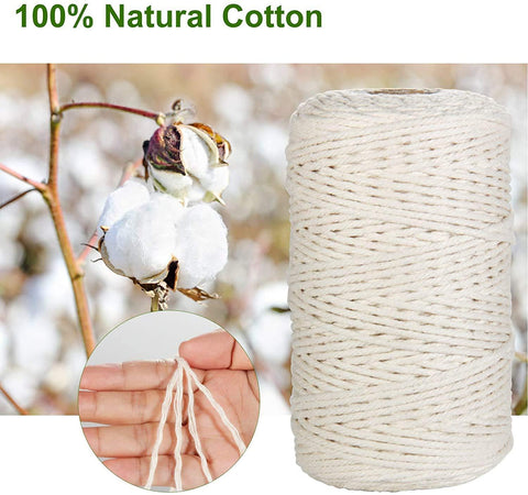 Cotton Macrame Cord Natural White Dori Craft Supplies freeshipping - Ecofynd