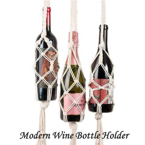 Macrame bottle plant hanger Macrame bottle cover freeshipping - Ecofynd