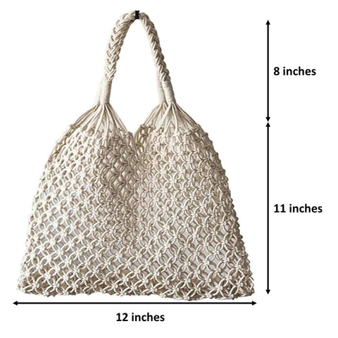 Men's and Women's Macrame Cotton Shoulder Bag Macrame bag freeshipping - Ecofynd