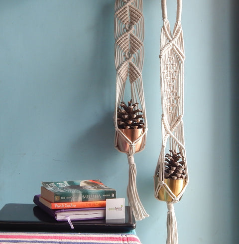 Macrame Boho Cotton Plant Hanger Macrame Plant Hanger freeshipping - Ecofynd