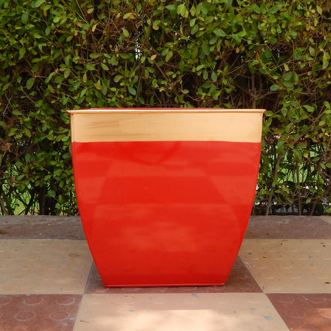 Midland 12 inches Red Tapered Planter Large Planters freeshipping - Ecofynd