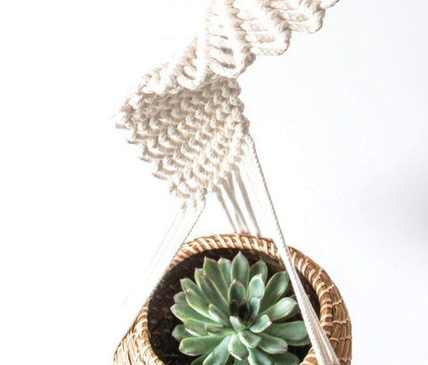 Macrame Cotton Plant Hanger, 1 Pack Macrame Plant Hanger freeshipping - Ecofynd