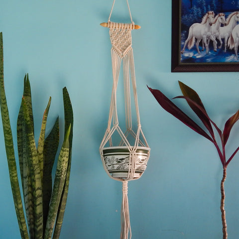 Macrame Cotton Plant Wall Hanger Macrame Plant Hanger freeshipping - Ecofynd