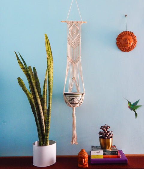 Ecofynd Cotton Pot Holder Rope Macrame Plant Hanger freeshipping - Ecofynd