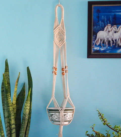 Macrame Cotton Plant Wall Hanger Macrame Plant Hanger freeshipping - Ecofynd