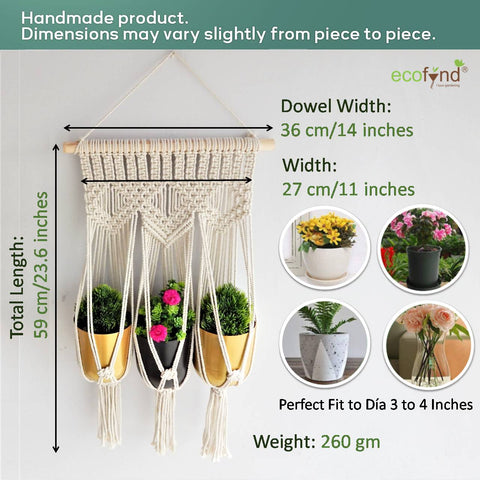 Macrame Cotton Plant Hanger planter freeshipping - Ecofynd