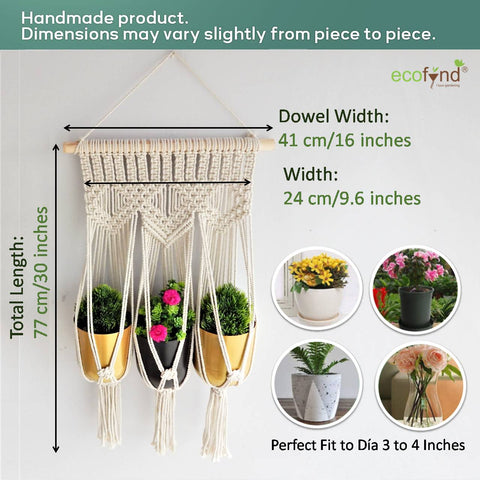 Macrame Cotton Plant Hanger planter freeshipping - Ecofynd