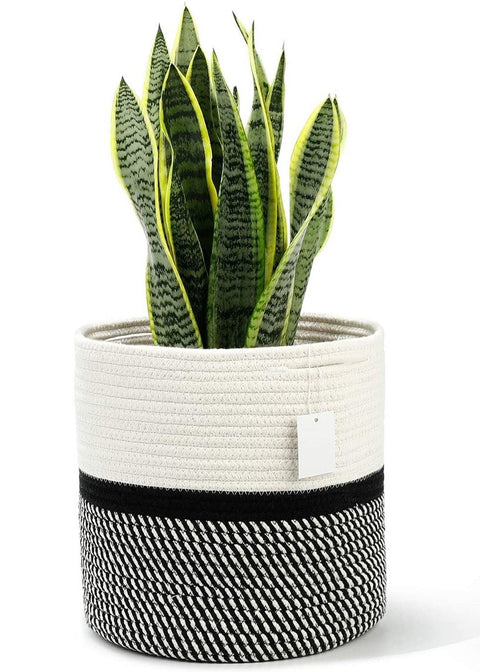 Cotton Rope Plant Basket Indoor Planter freeshipping - Ecofynd