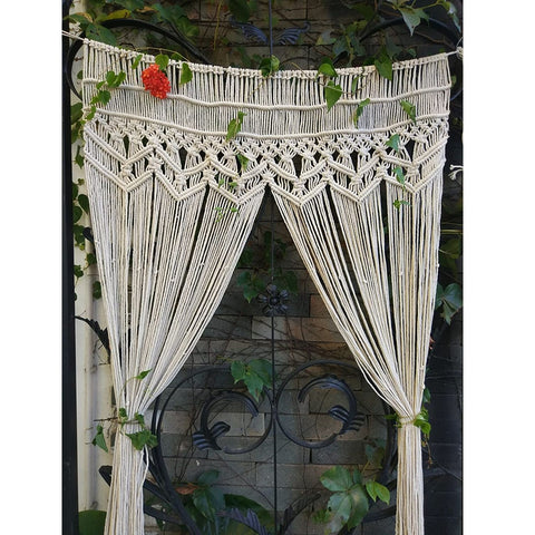 ecofynd Cotton Rope Curtain Macrame Curtain freeshipping - Ecofynd