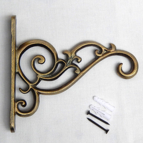 Metal Wall Hook Hanging Plant Bracket, Brass Antique Wall Bracket freeshipping - Ecofynd