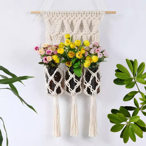 Macrame Cotton Plant Hanger planter freeshipping - Ecofynd