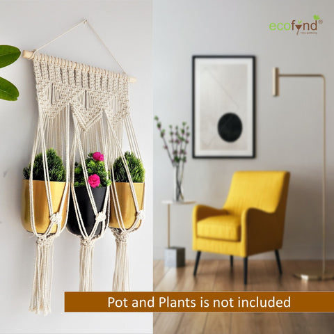 Macrame Cotton Plant Hanger planter freeshipping - Ecofynd