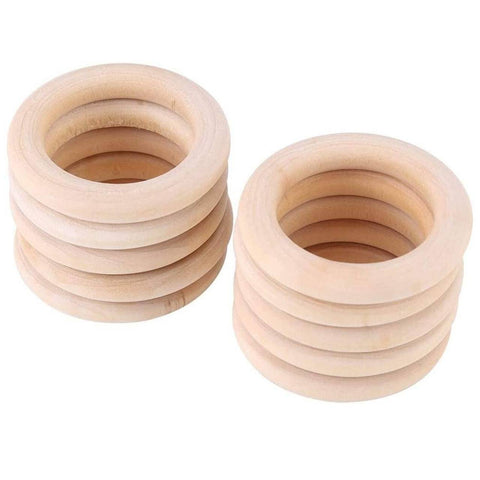 Natural Wooden Rings without paint Craft Supplies freeshipping - Ecofynd