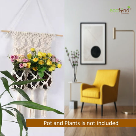 Macrame Cotton Plant Hanger planter freeshipping - Ecofynd