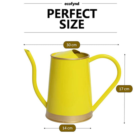 ecofynd 2 Liter Yellow Watering Can with Long Spout Watering Can freeshipping - Ecofynd