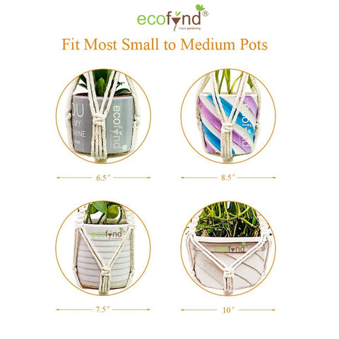 Two Tier Macrame Cotton Plant Hanger, 1 Pack Macrame Plant Hanger freeshipping - Ecofynd