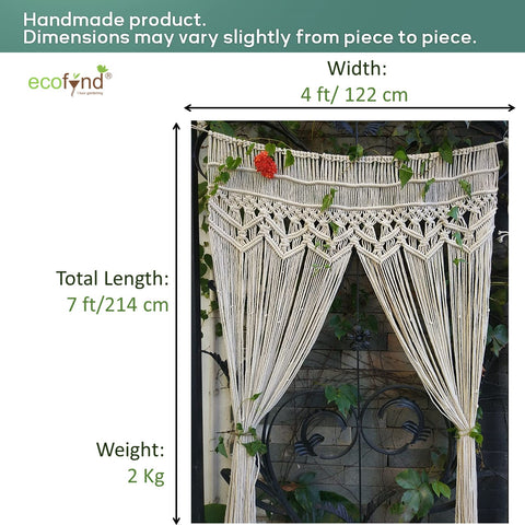 ecofynd Cotton Rope Curtain Macrame Curtain freeshipping - Ecofynd