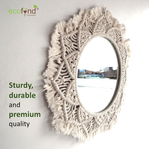 ecofynd Macrame Wall Mirror