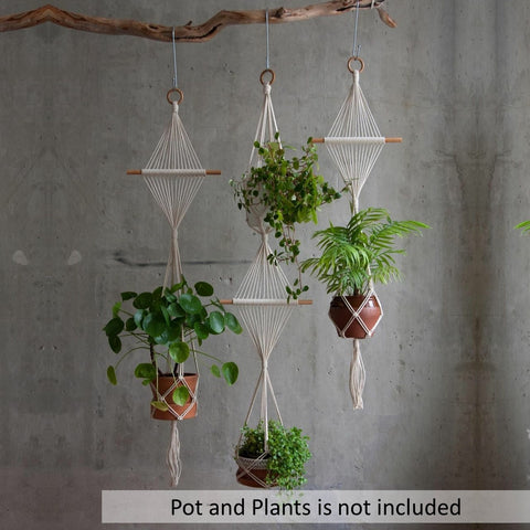 Ecofynd Macrame Cotton Plant Hanger Rope Macrame Plant Hanger freeshipping - Ecofynd