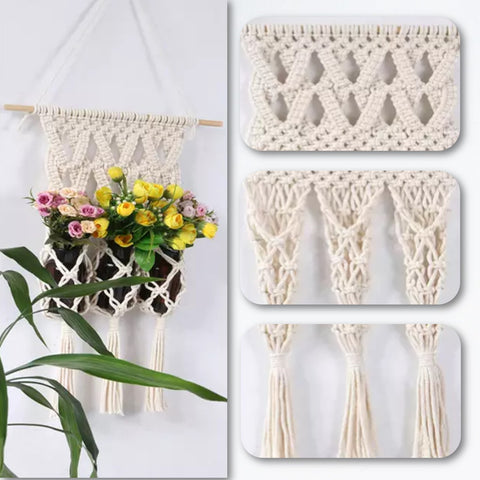 Macrame Cotton Plant Hanger planter freeshipping - Ecofynd