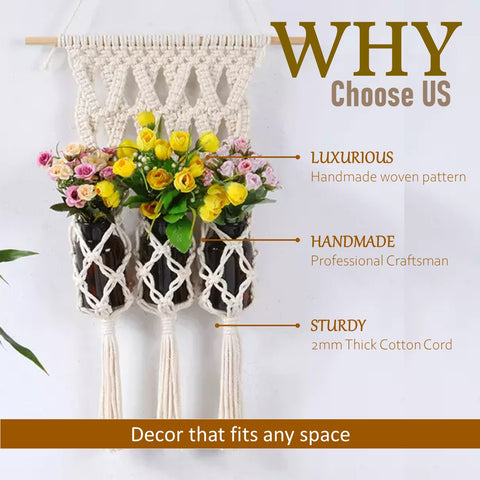 Macrame Cotton Plant Hanger planter freeshipping - Ecofynd