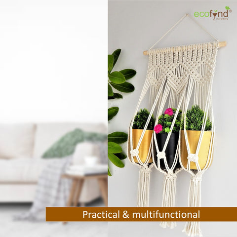 Macrame Cotton Plant Hanger planter freeshipping - Ecofynd