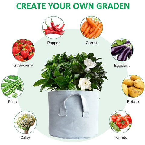 ecofynd Non Woven Fabric Pots Grow Bags Plant Bag freeshipping - Ecofynd