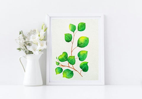 Naniart Handpainted Green Leaves Canvas Wall Art Art Paintings freeshipping - Ecofynd